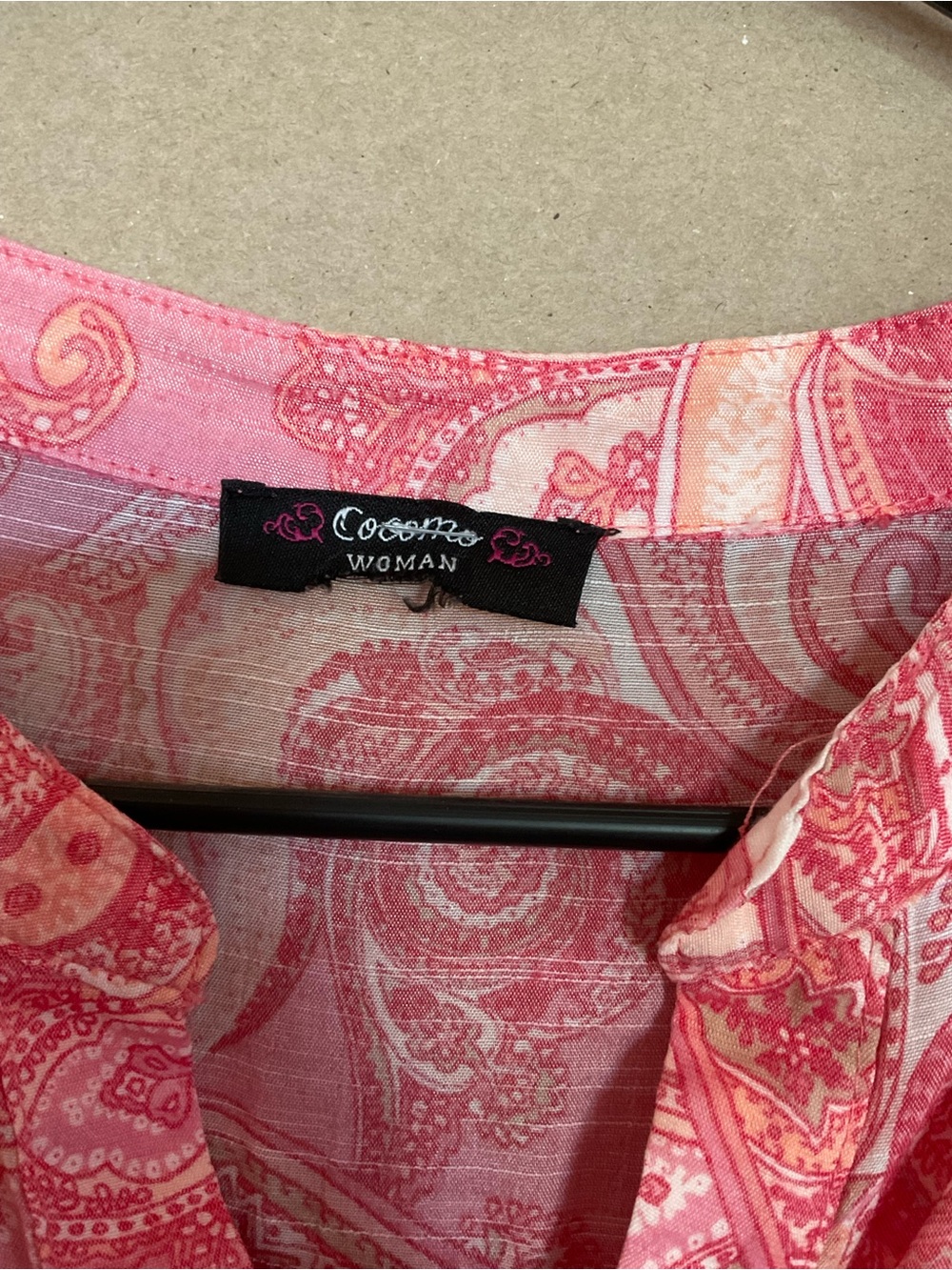 Cocomo woman Pink Paisley Button-Front Tunic Top. Size XL - Picture 5 of 11